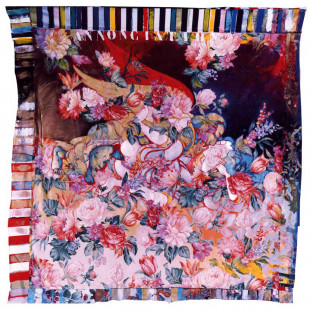 Annonciation, Inks on fabrics, 165x155cm, 1999