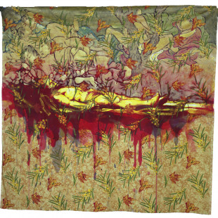 Rêve des St Sébastien,Inks on fabrics,142cmx153cm,1999 VENDU