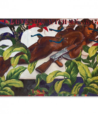 artwork of Hassan Musa part of the I Love You with My Ak-47 series