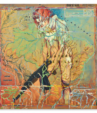 artwork by Hassan Musa part of the I Love You with My Ak-47 series