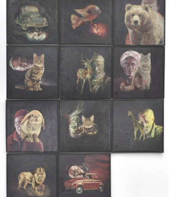 oeuvre d'Hassan Musa exposée à la galerie Maïa Muller dans le cadre de l'exposition STEAL LIFES